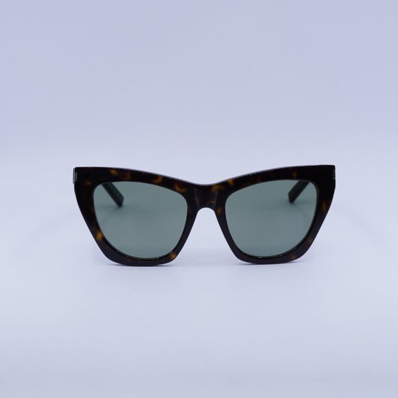 ?️ New Saint Laurent SL214 KATE 033 Sunglasses -Dark Havana Frame, Green Lenses main image 8